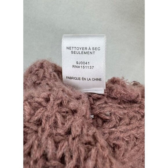 Moth Mauve Knit Wool Cardigan With Ruffled Edges Pink Size S - Picture 8 of 8